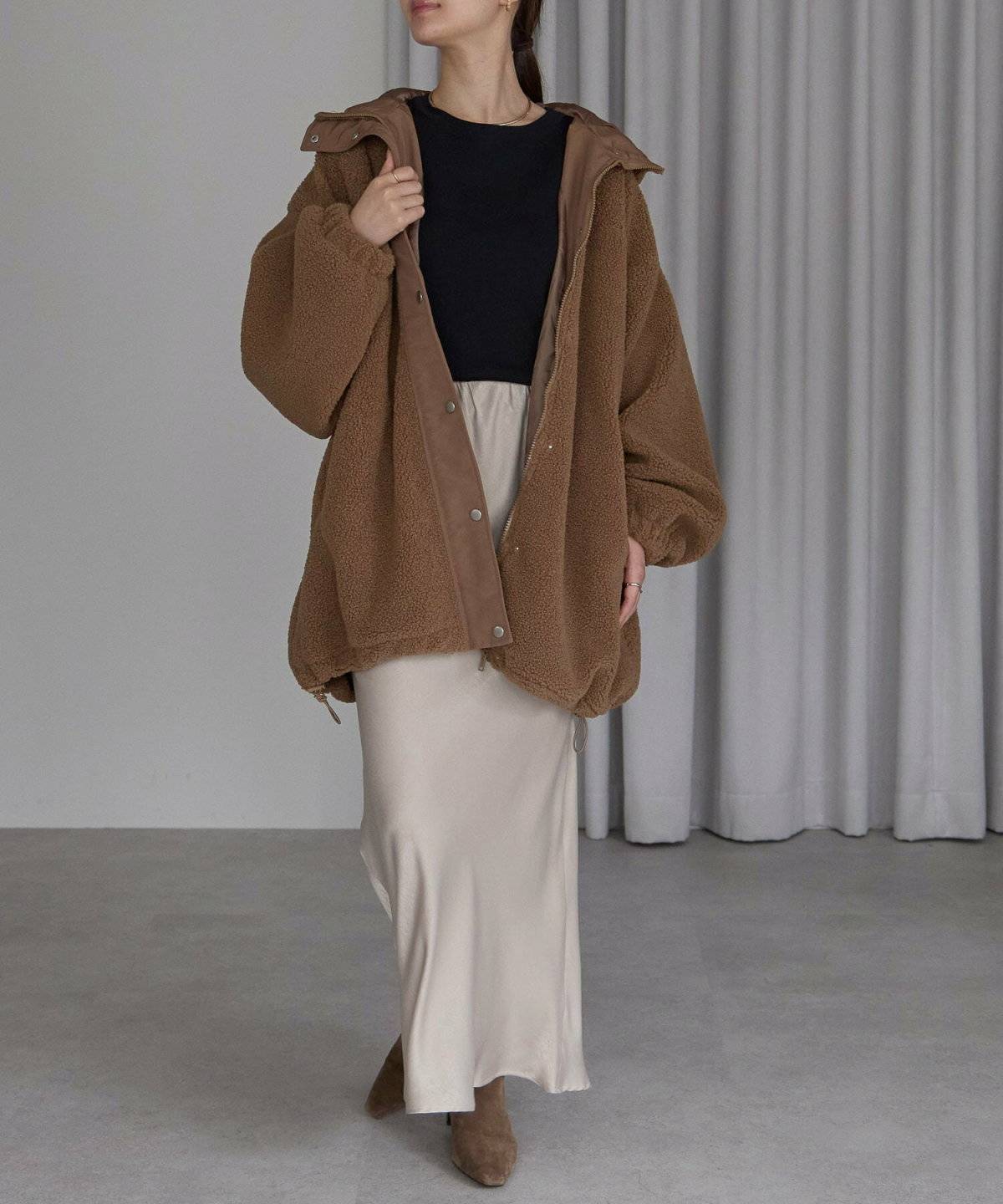 冬コーデの女性