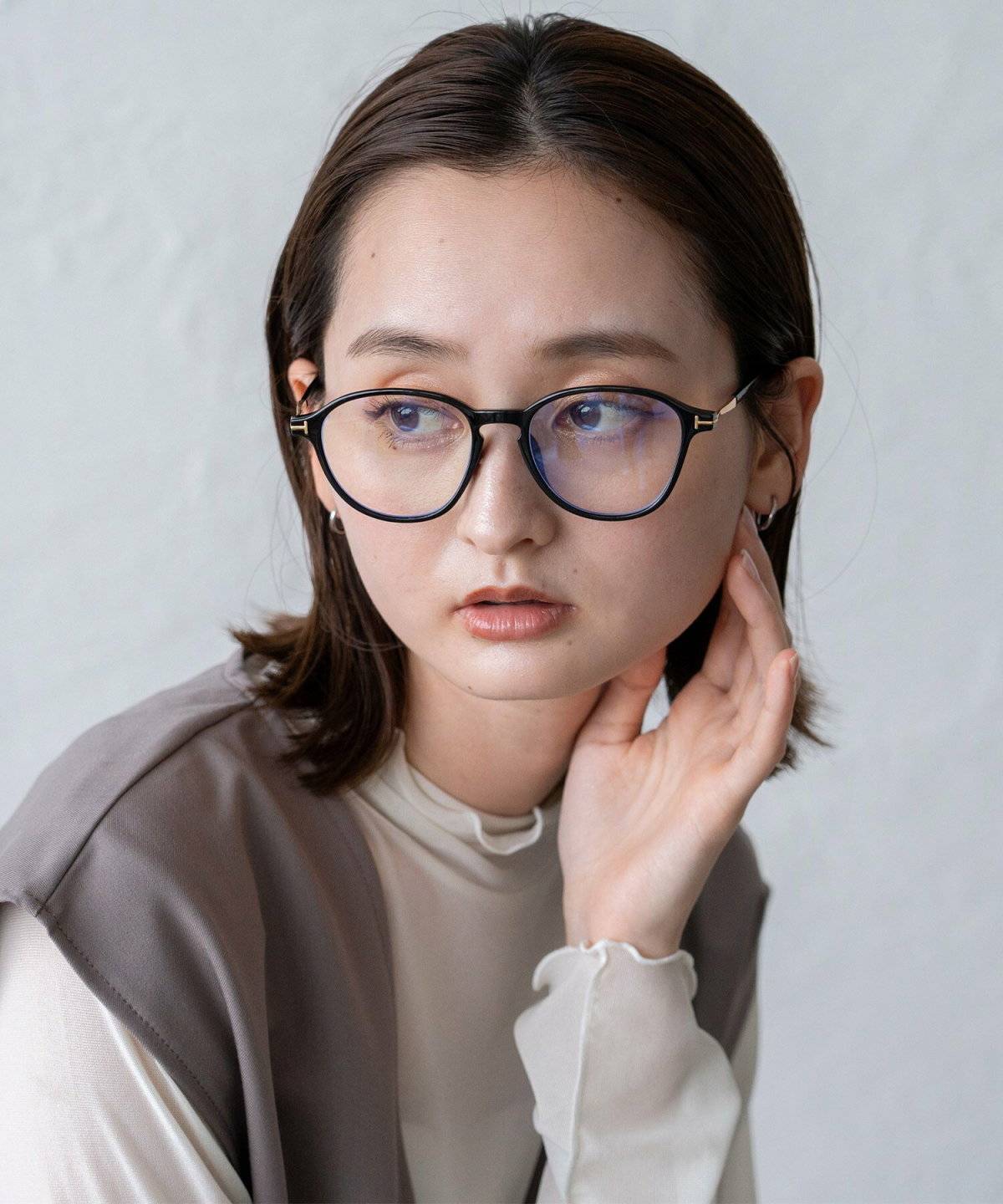 メガネをかけた女性