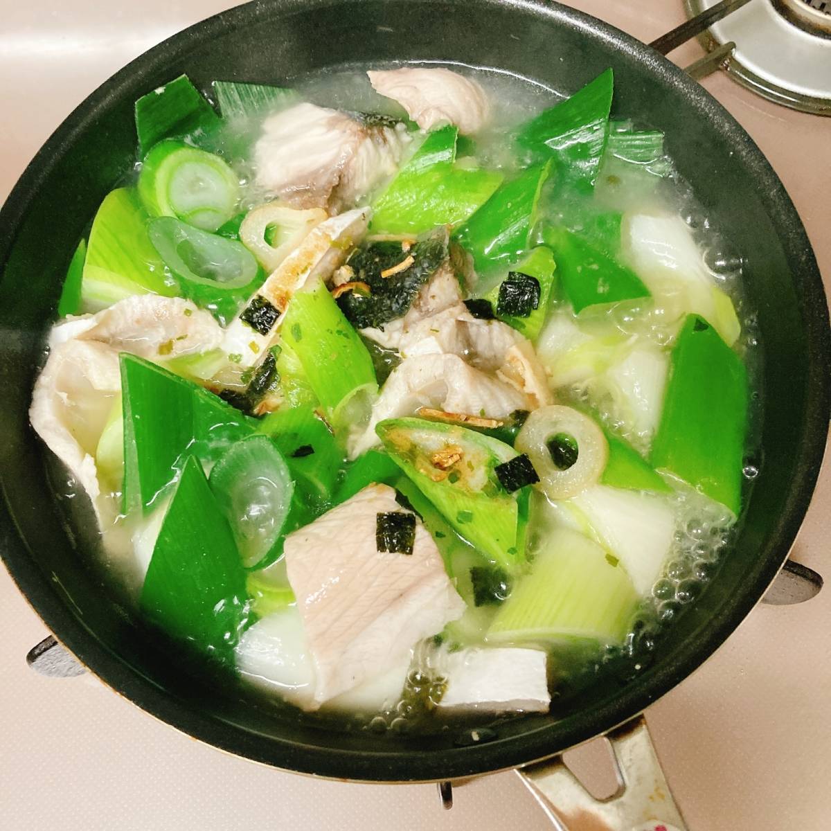 永谷園公式の「待つだけで葱と鮪のあっさり煮」のレシピ