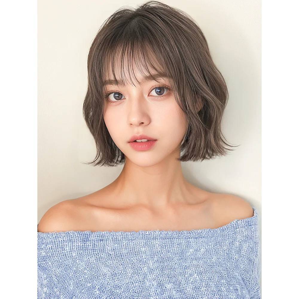 細めハイライト×プードルボブ