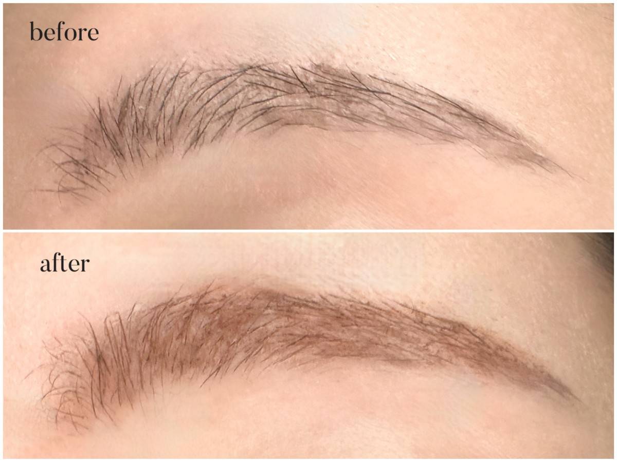 Fujiko マジカルアイブロウカラー 101モカブラウンの仕上りイメージ