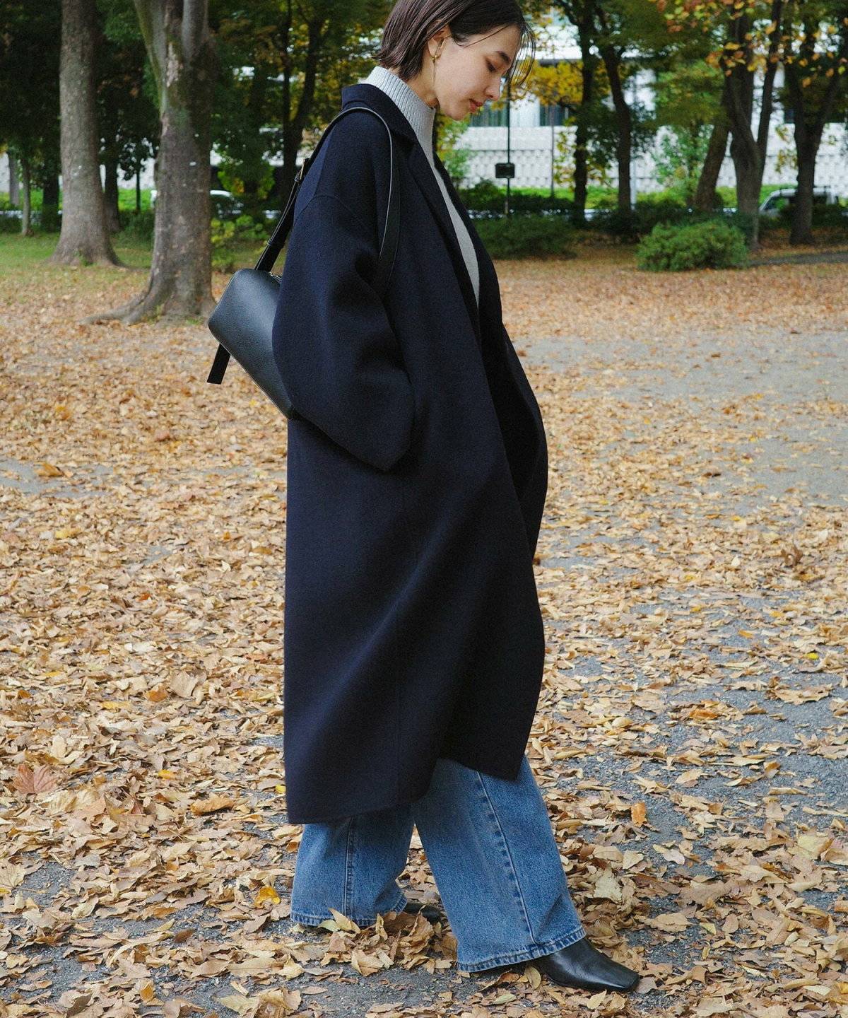 冬コーデの女性