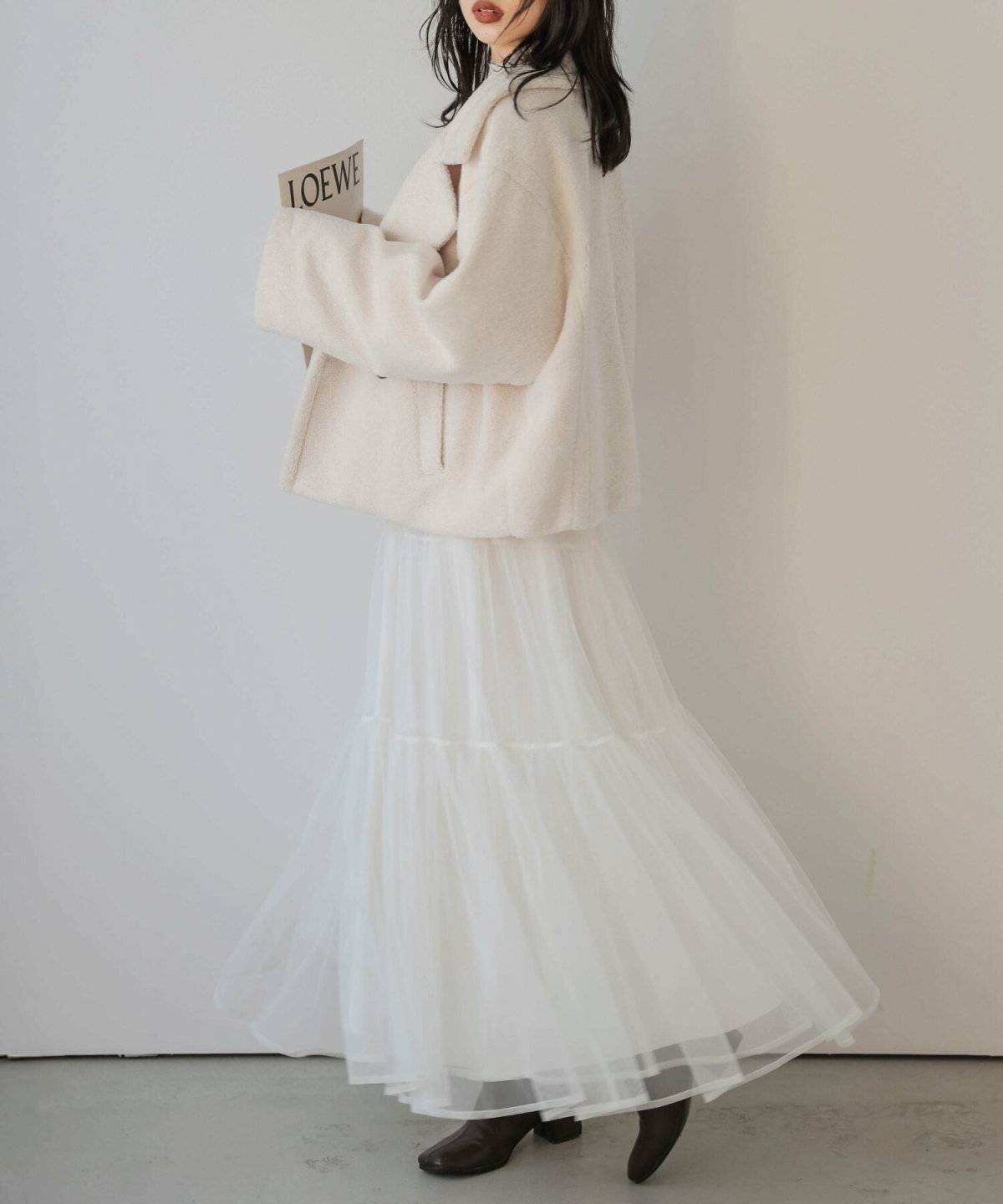 ボアブルゾンコーデ