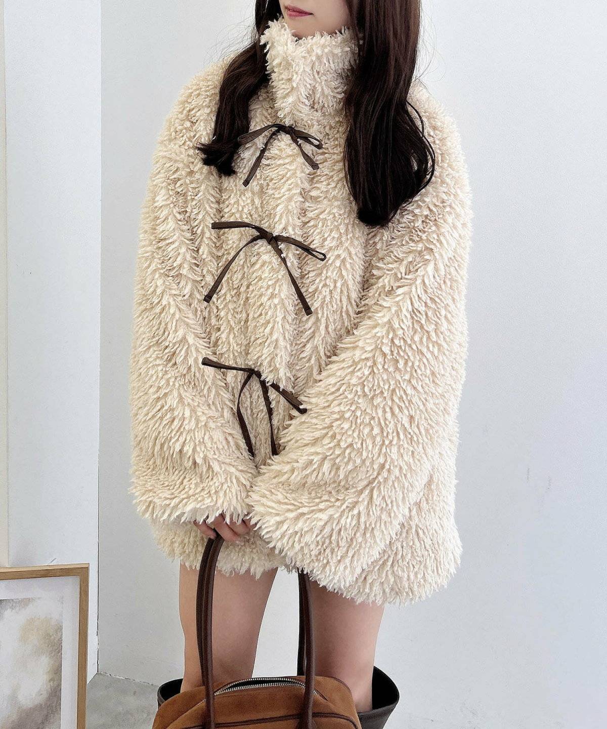 ボアブルゾンコーデ