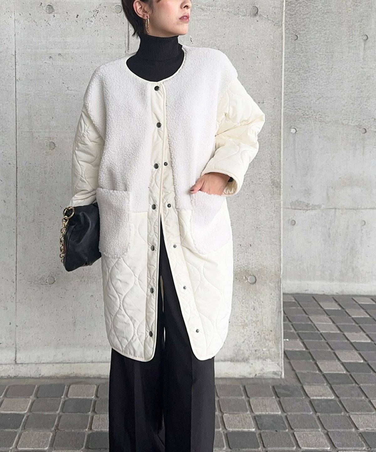 ボアコートコーデ