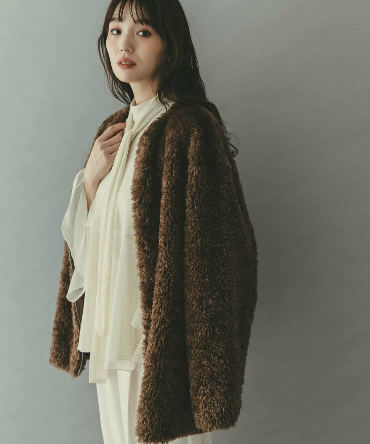 ボアコートコーデ