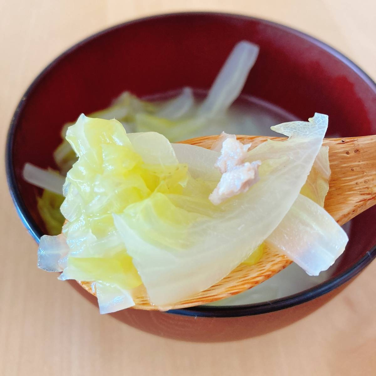 JAグループ公式の「ダシダde❤白菜と牛豚合挽のスープ❤」のレシピ