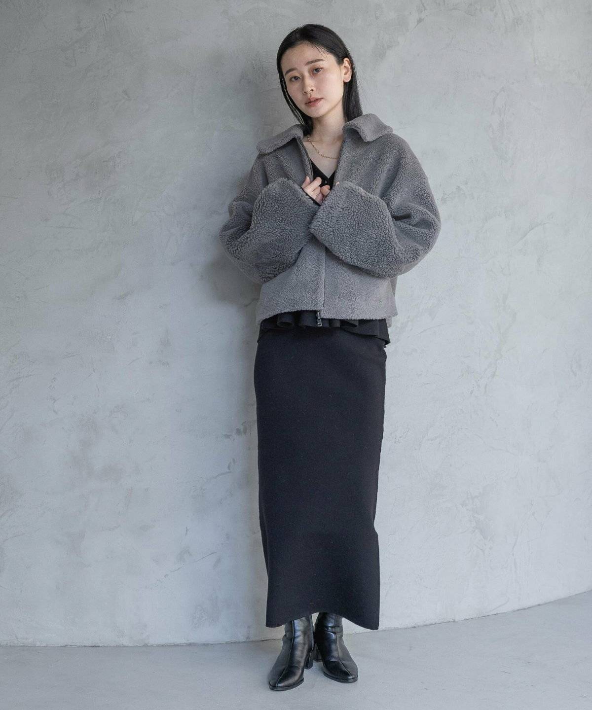 冬コーデの女性