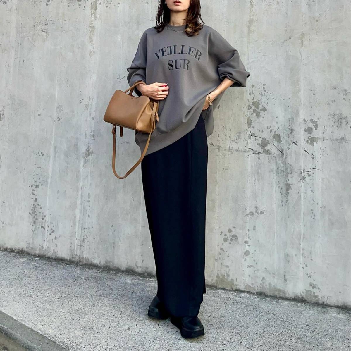 ロゴスウェットを合わせる♡