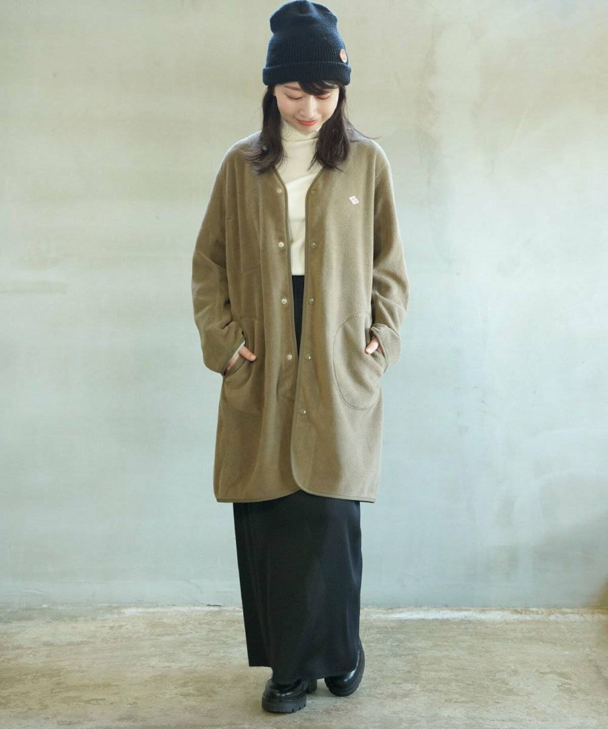 フリースコンビネーションジャケットコーデ