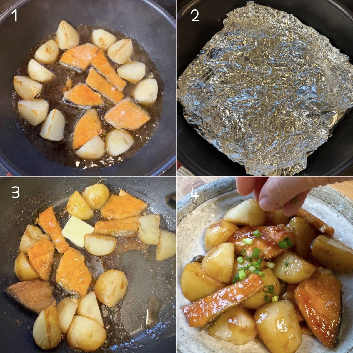 「じゃがいも×めんつゆ」ヤマキ公式の「鮭とじゃがいものめんつゆバター煮」のレシピ