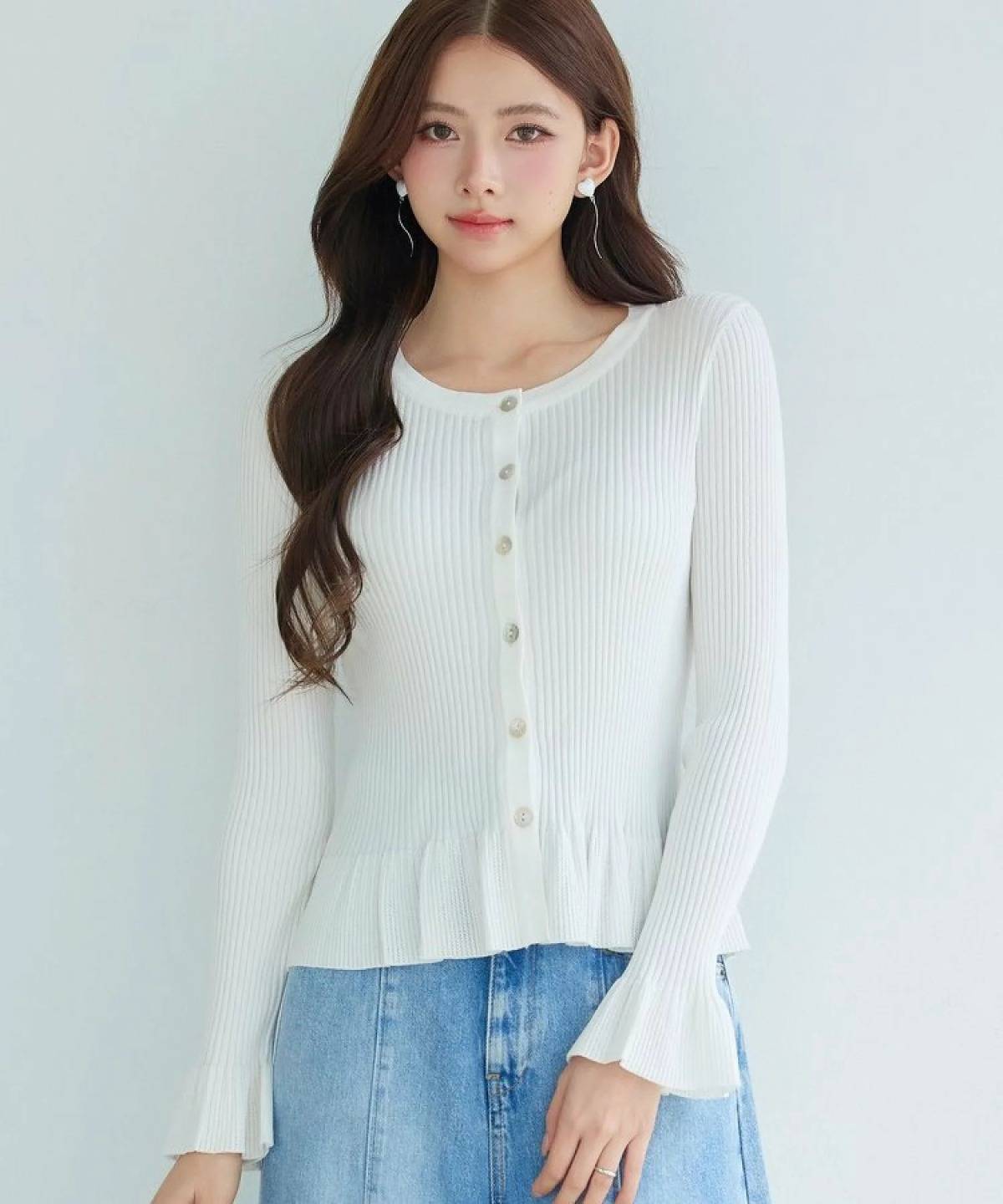 SAISON DE PAPILLON ニット カーディガン 2way フレア