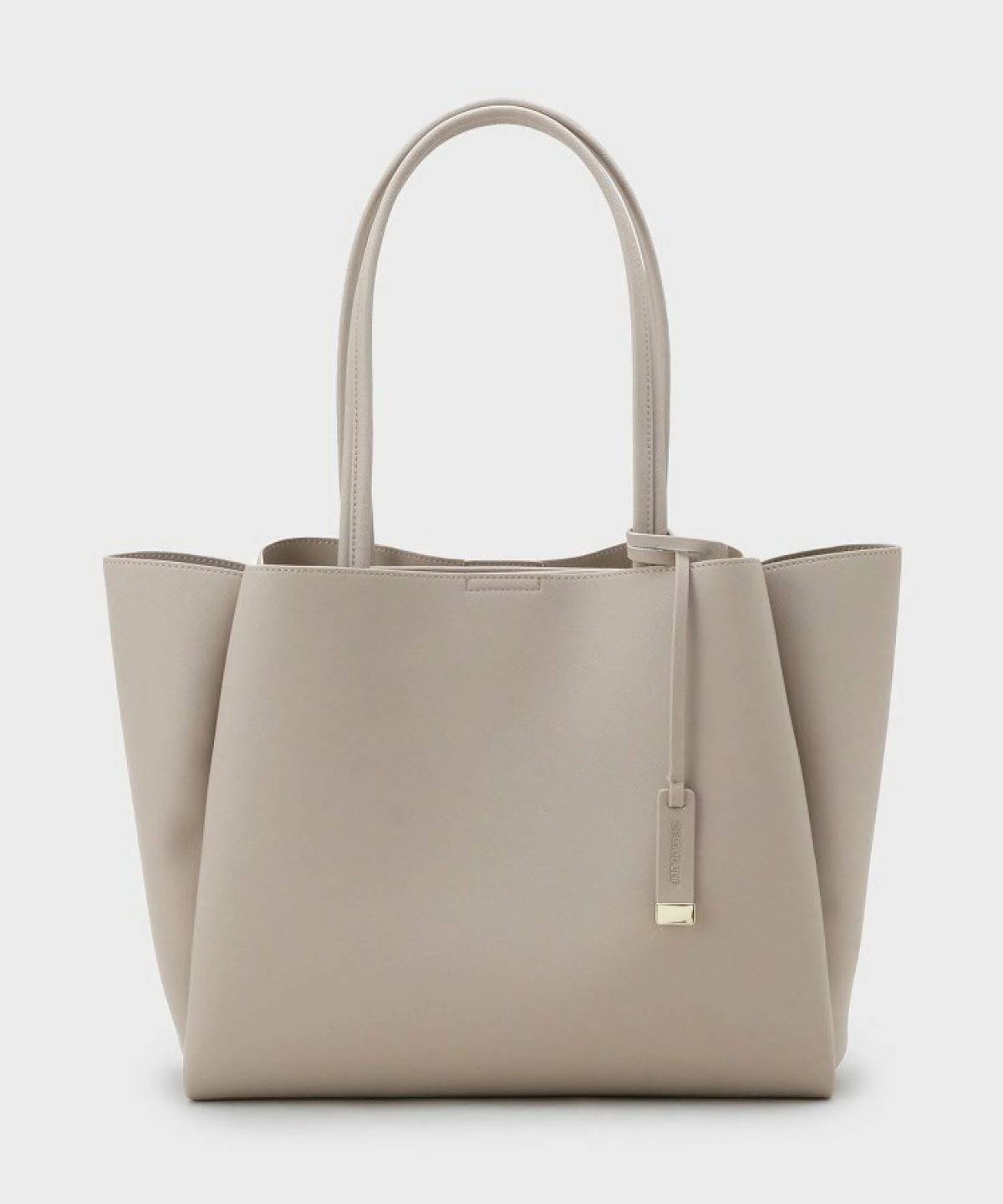 OPAQUE.CLIP サフィアーノ調3層トートバッグ