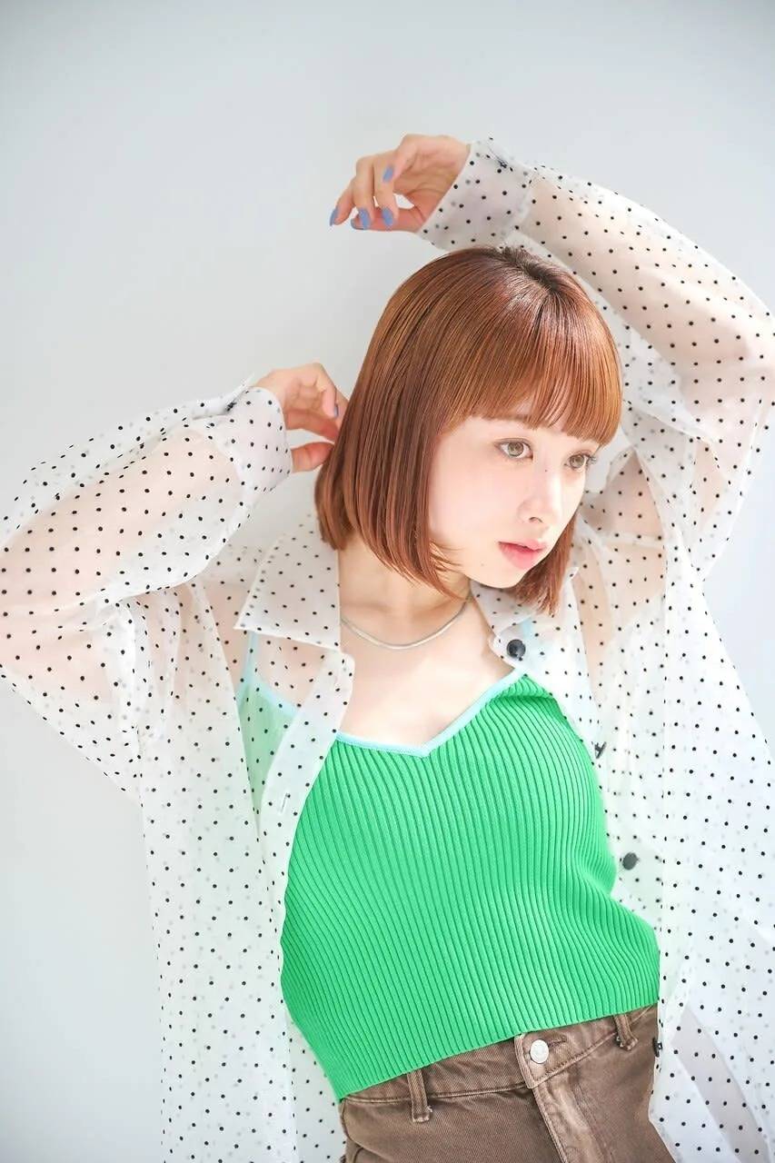 シンプルワイドバングボブ