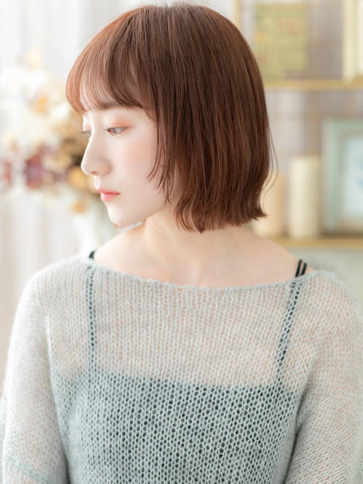 フェイスレイヤーのピンクボブ