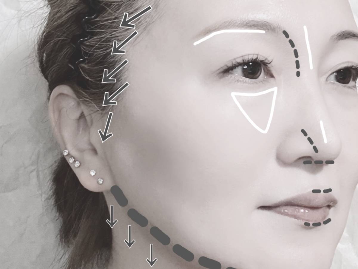 CEZANNE セザンヌ ブレンドカラーシェーディング 03メリハリトーン 塗布方法 筆者顔