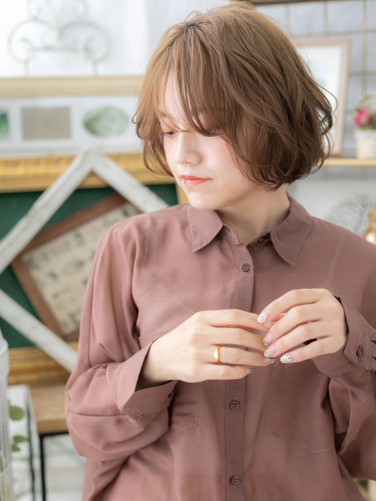 ぺたんこ見えしにくいゆるふわボブ