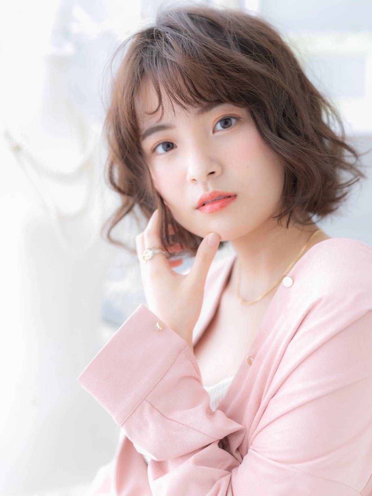 立体感エアリーパーマボブ