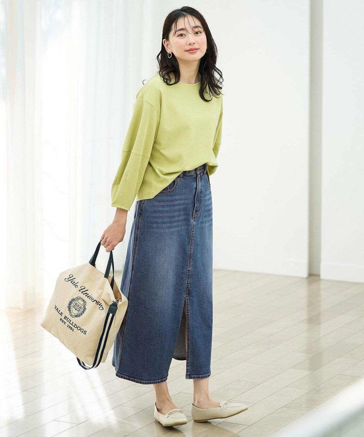 デニムスカートコーデ