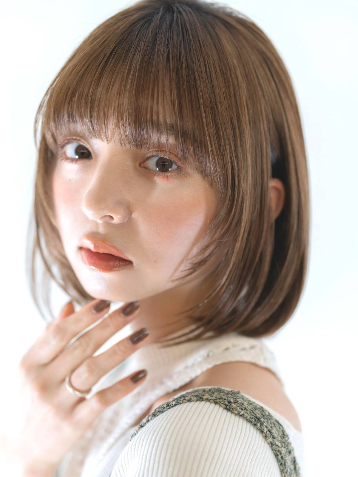 前髪ぱっつんボブ