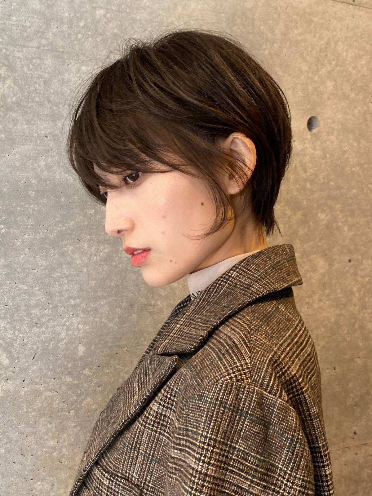 ワイドバングのレイヤーショート