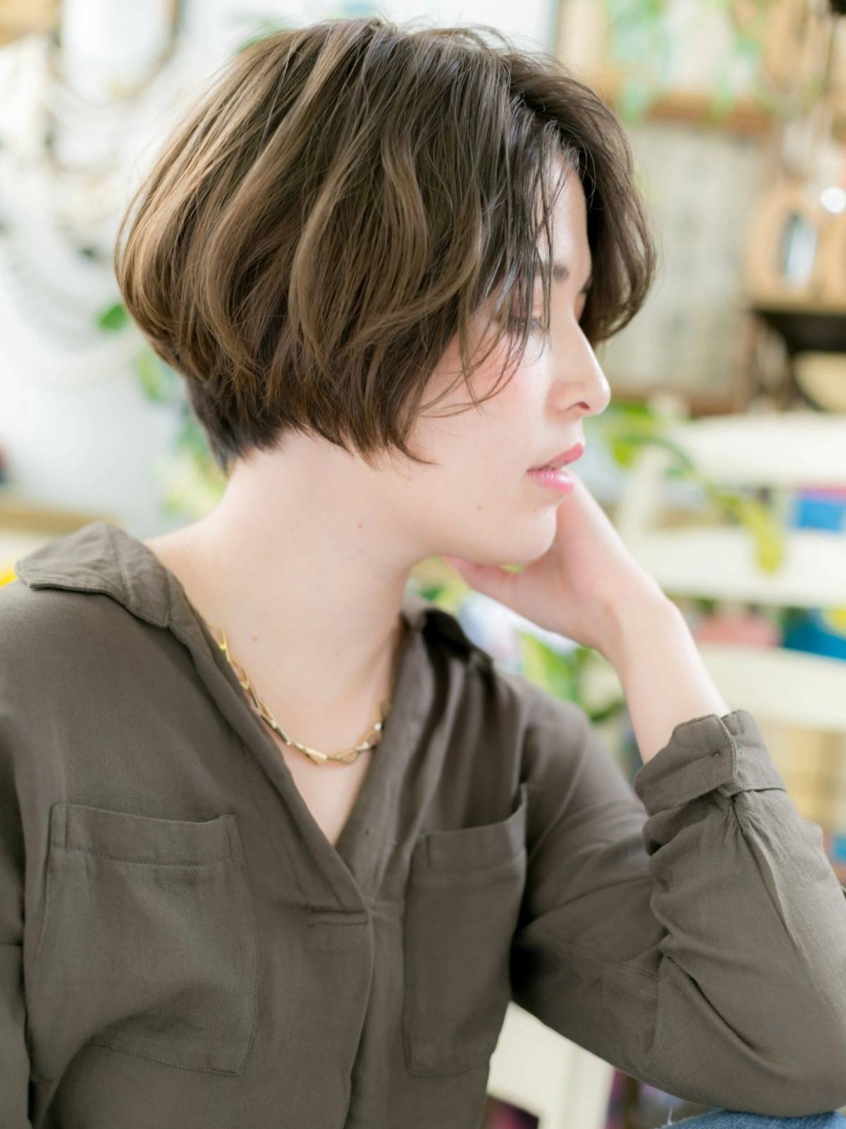 外国人風ゆるウェーブショート