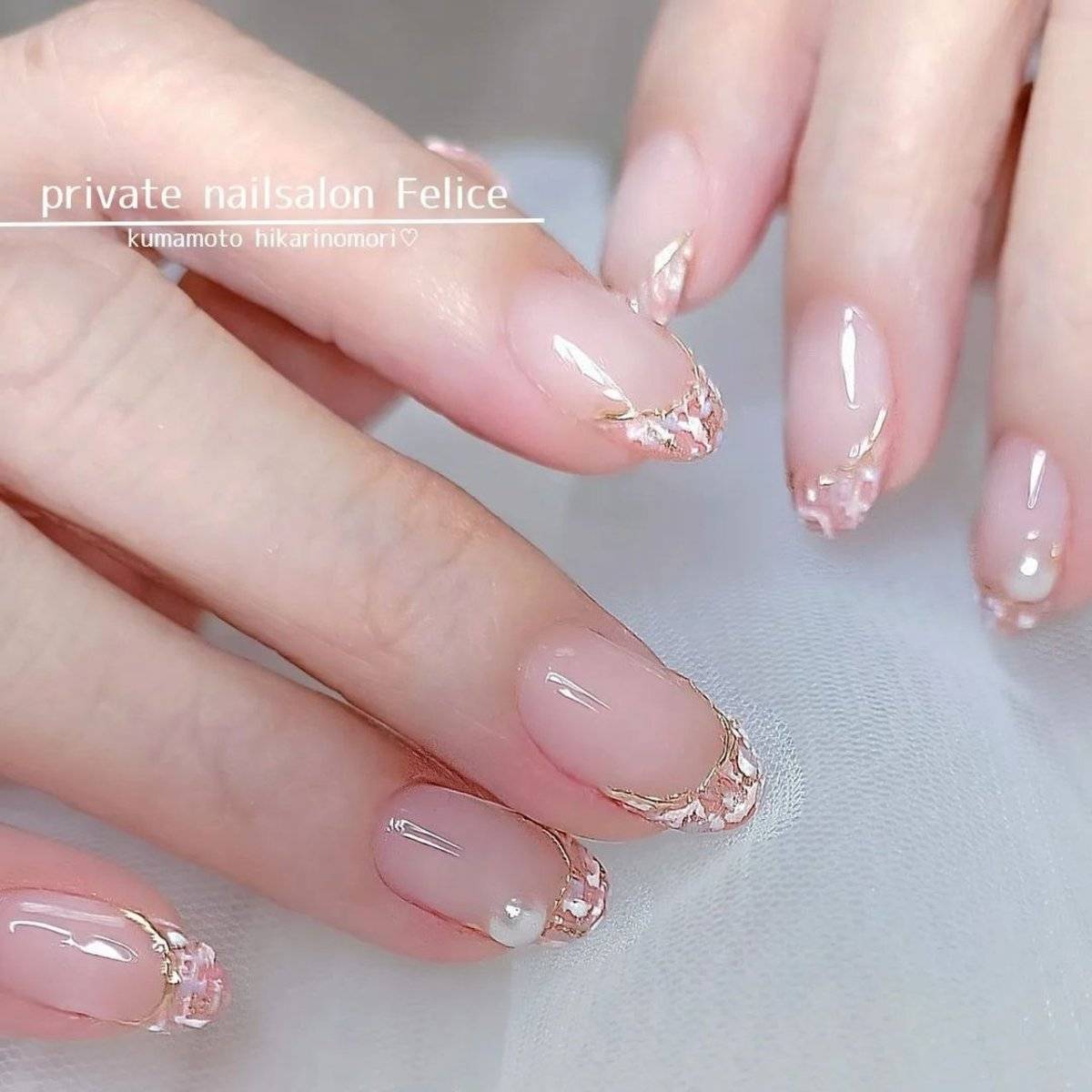 ミルキーフレンチネイル