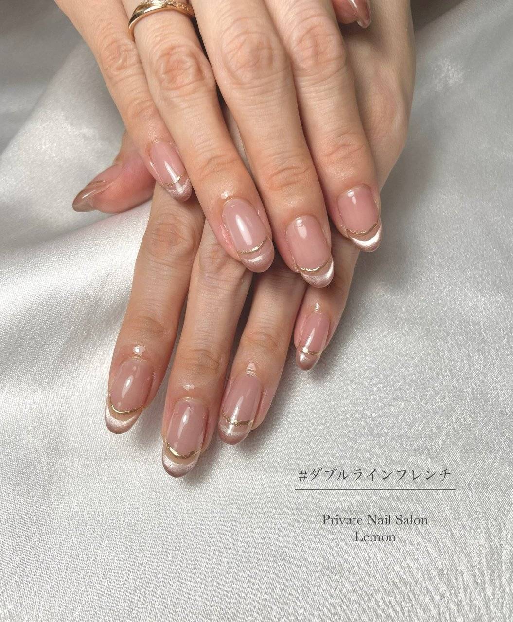 ピンクブラウンネイル