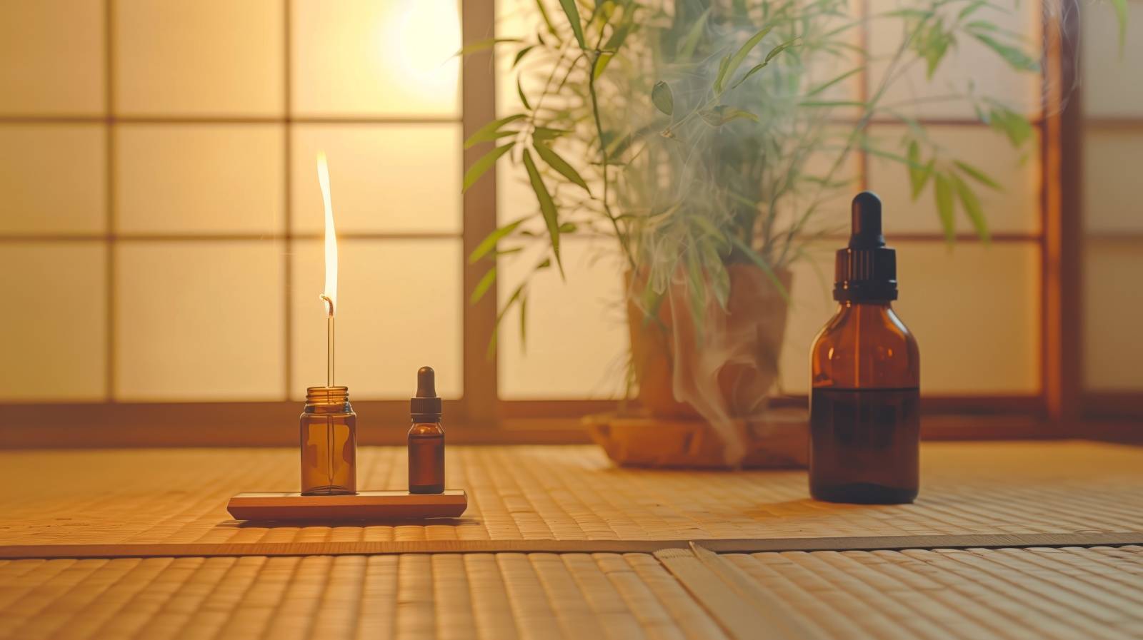 和室　良縁を引き寄せる　お香　香炉