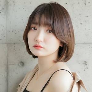  前髪ありのクラシカルボブ 