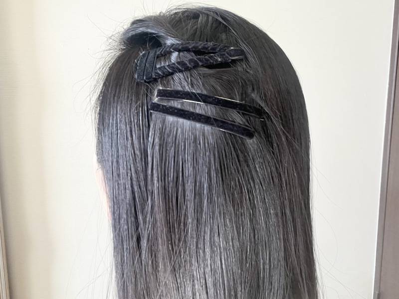 ヘアピン3本着画