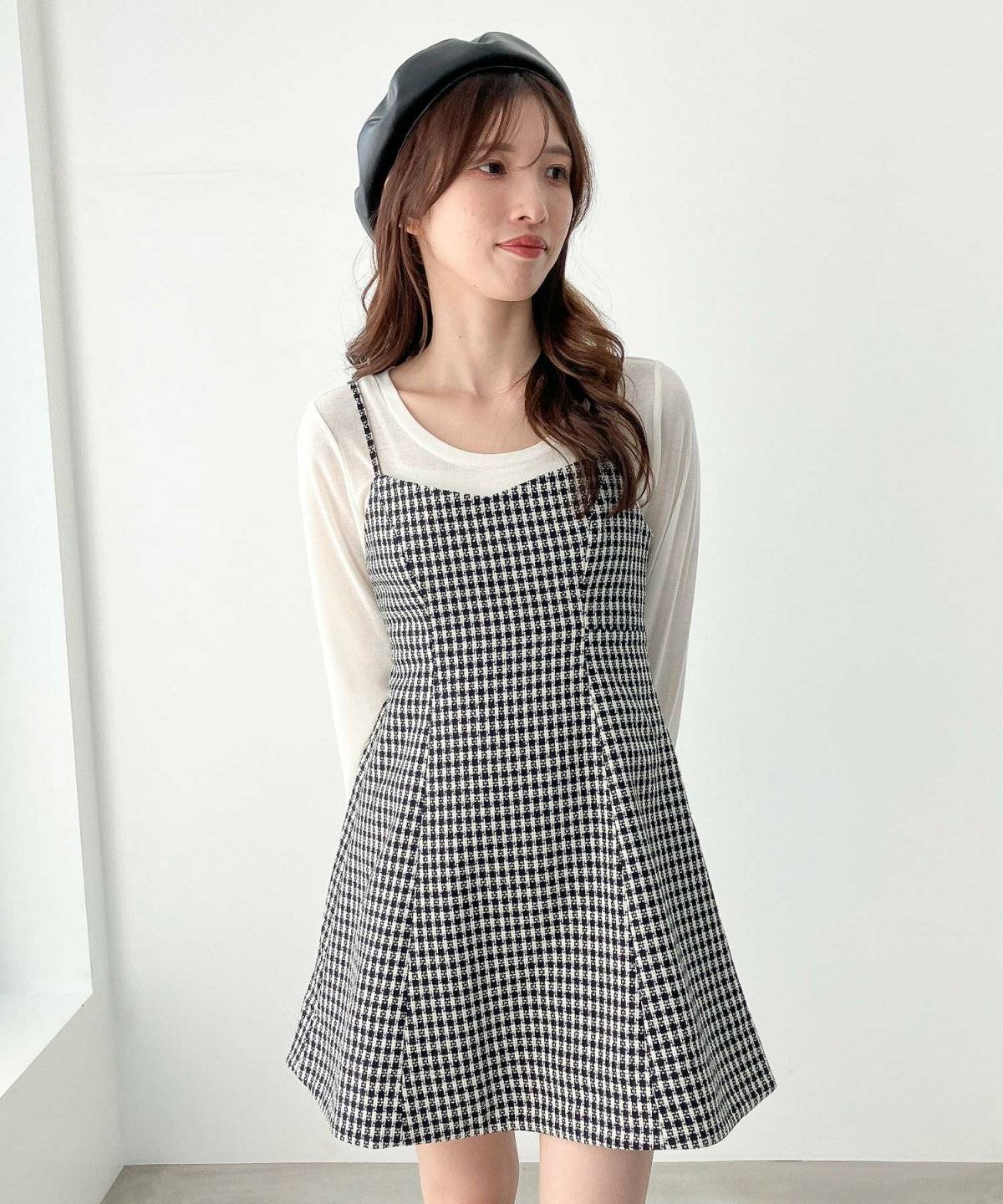 ベレー帽コーデ