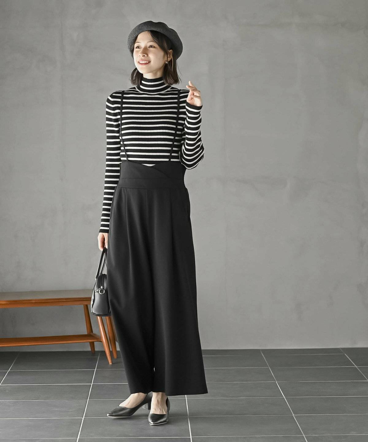 ベレー帽コーデ