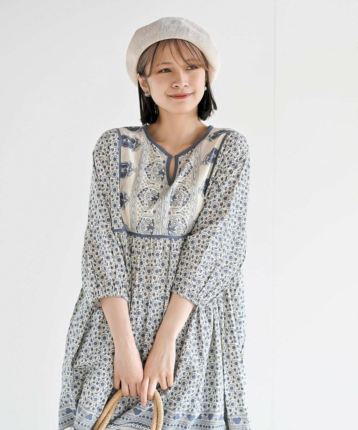 ベレー帽コーデ