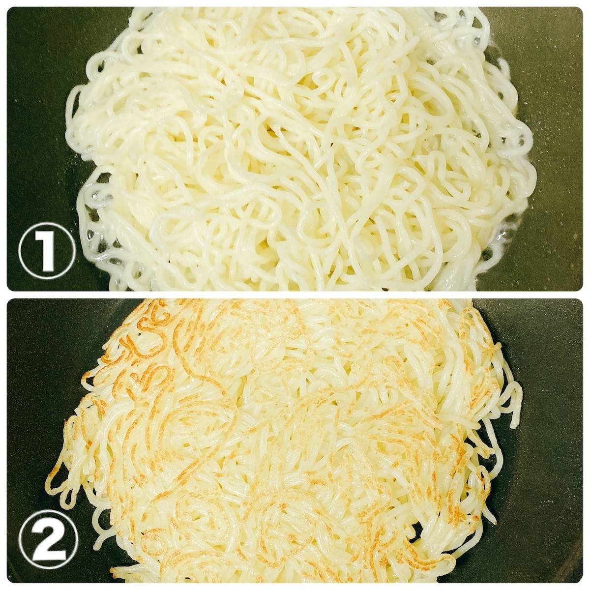 マルちゃん公式の「帆立と白菜のあんかけ塩焼そば」のレシピ