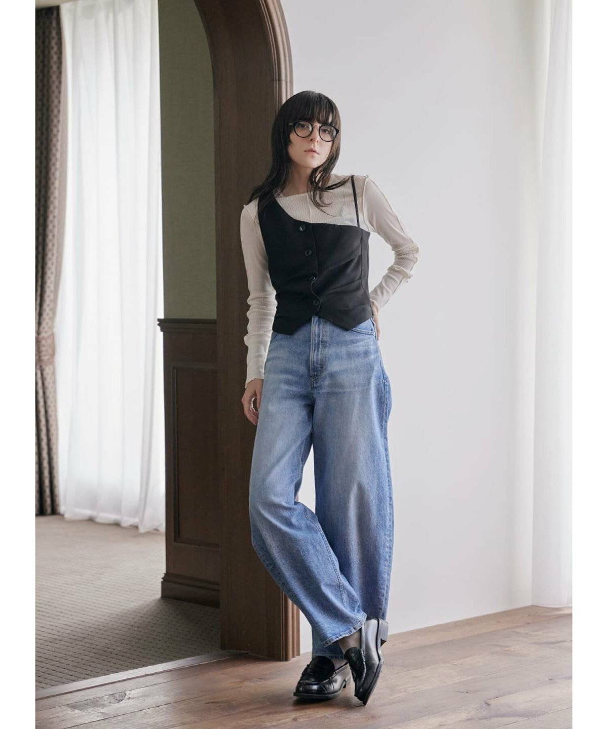 ワンショルビスチェコーデ