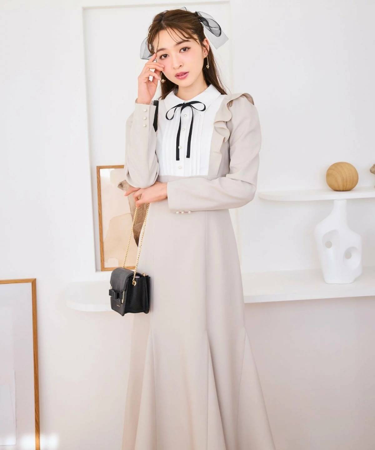 WILLSELECTION 配色ヨークマーメイドワンピース