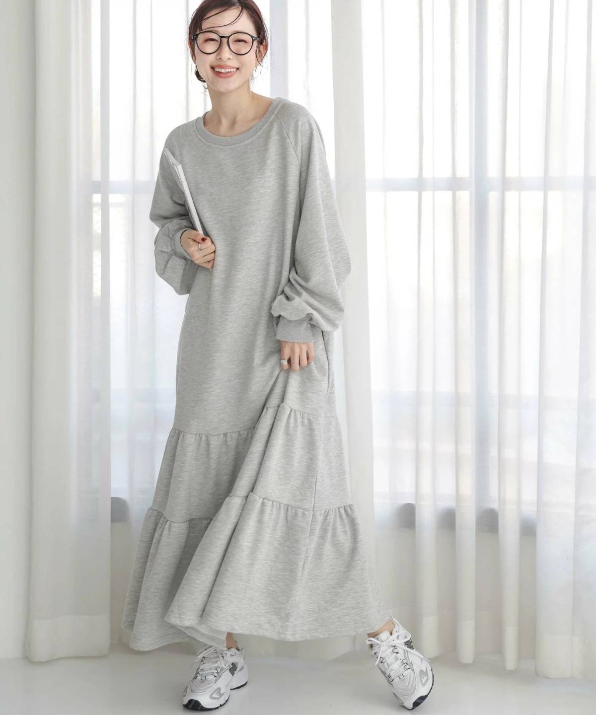 Lajour スウェットロングワンピース