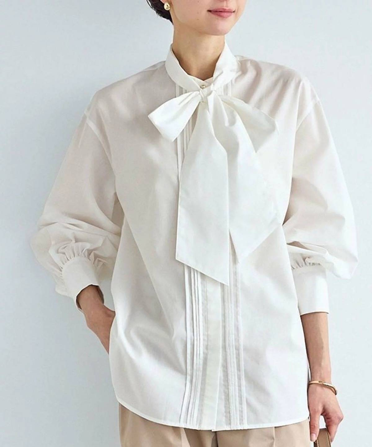 ROPE' PICNIC ボウタイリボンシャツ