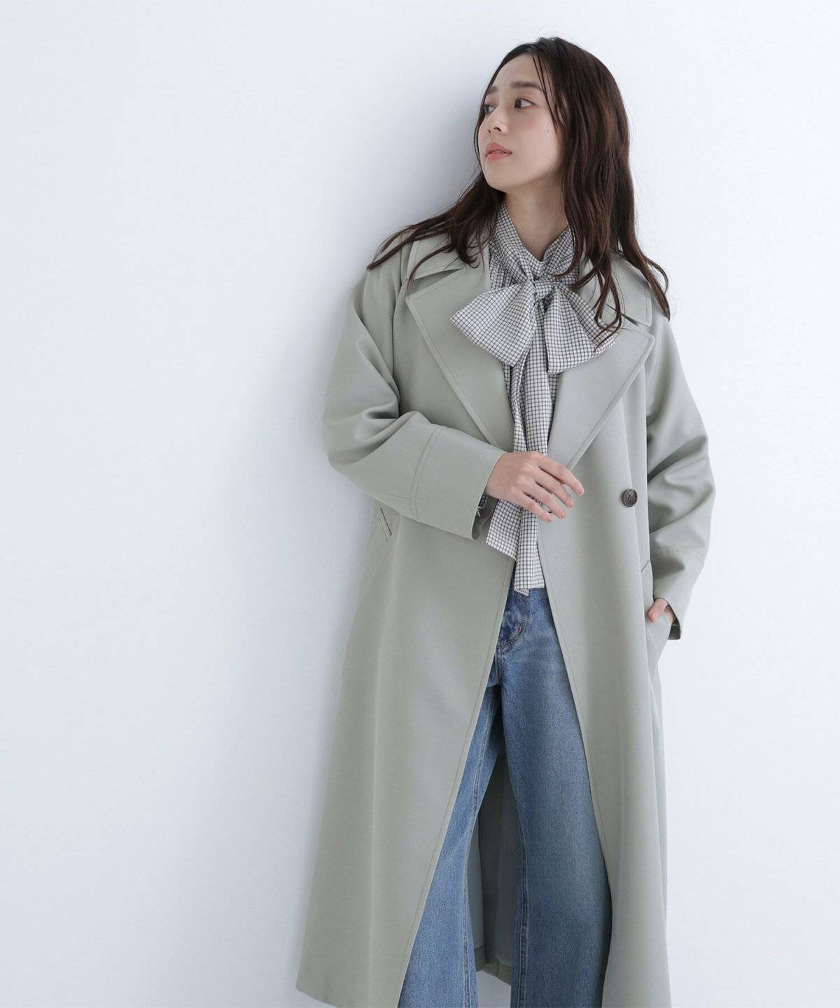 ボータイブラウスコーデ