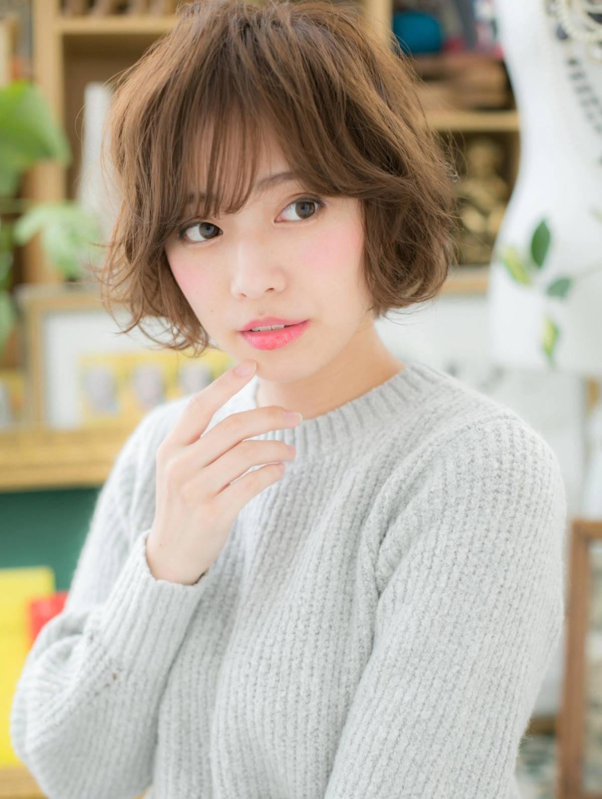 フェミニンゆるふわボブ