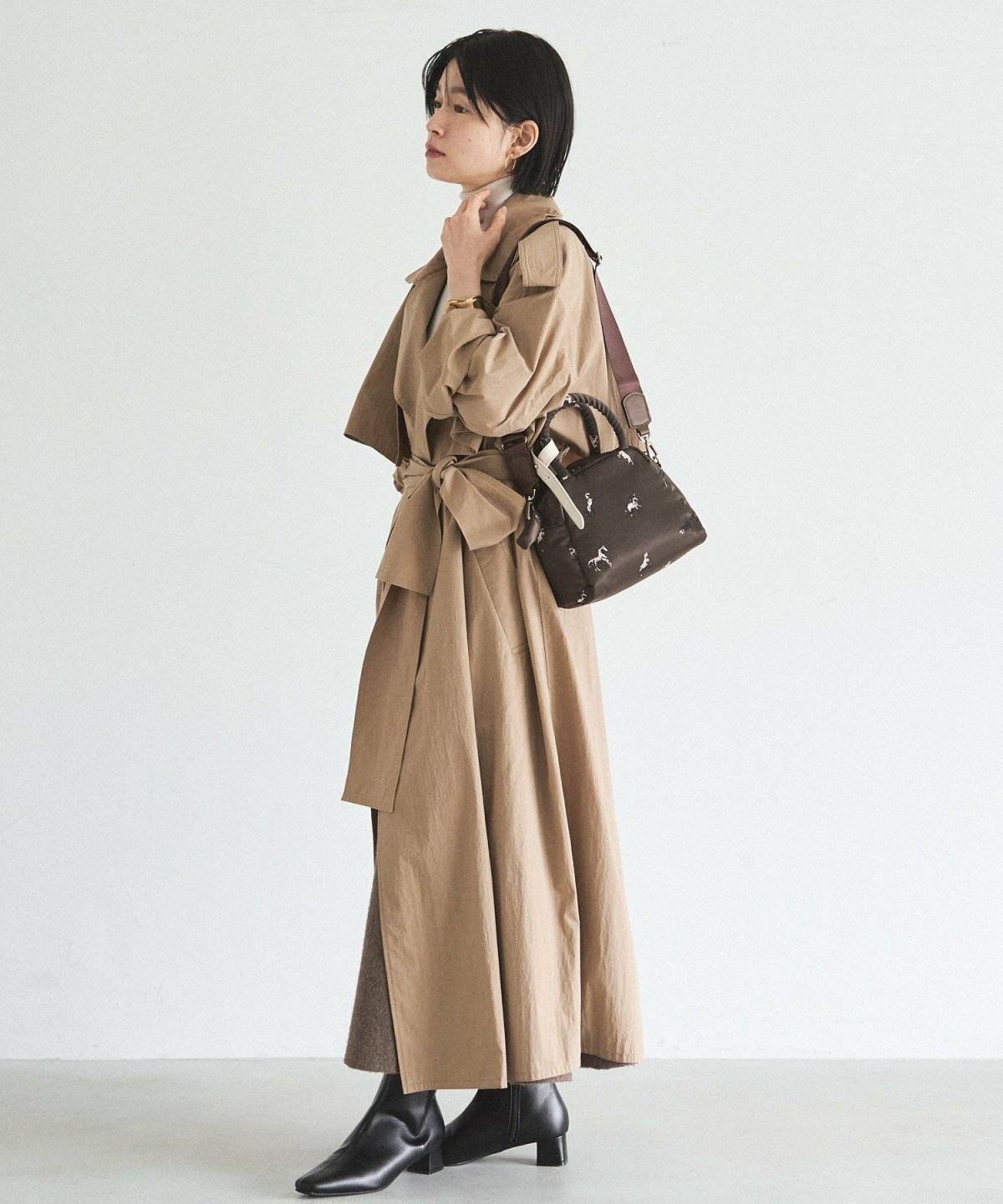 冬コーデの女性