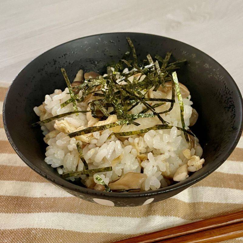 永谷園公式の「きのこの混ぜ込みご飯」のレシピ
