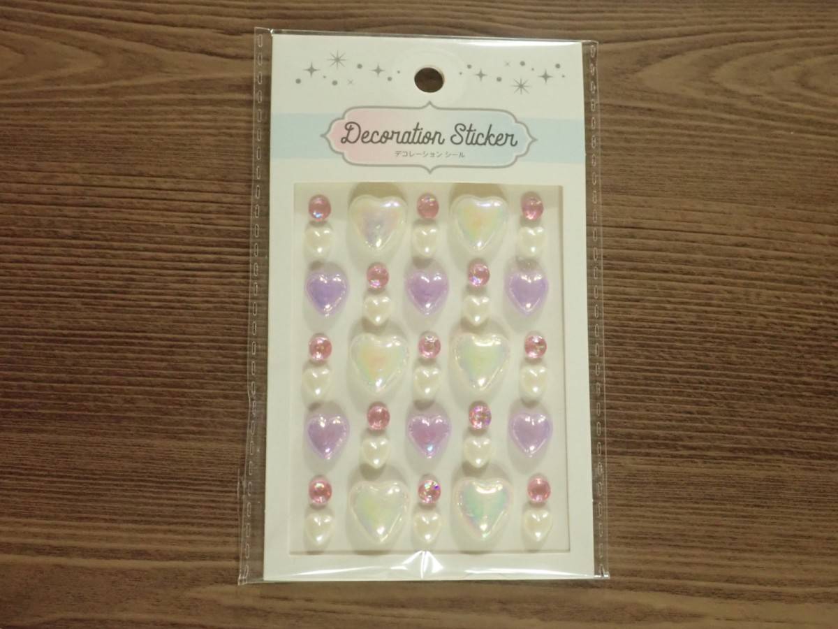 ダイソーのデコレーションシール ハート ミルキーカラー DRS-17