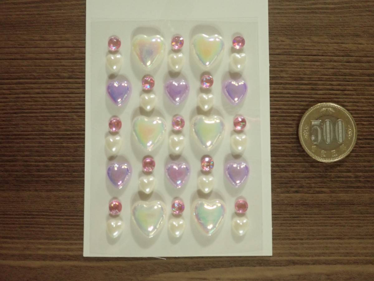 ダイソーのデコレーションシール ハート ミルキーカラー DRS-17