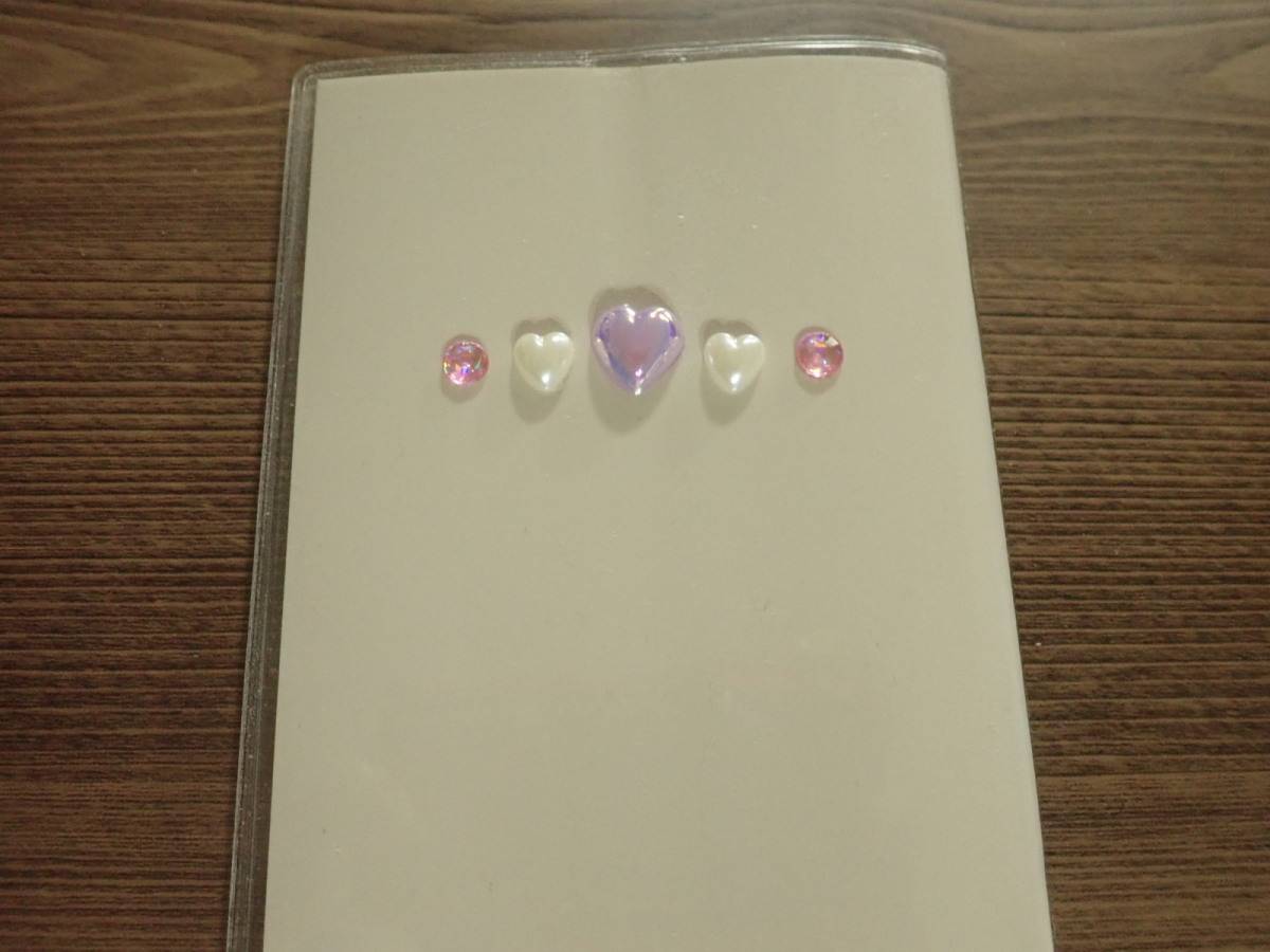 ダイソーのデコレーションシール ハート ミルキーカラー DRS-17