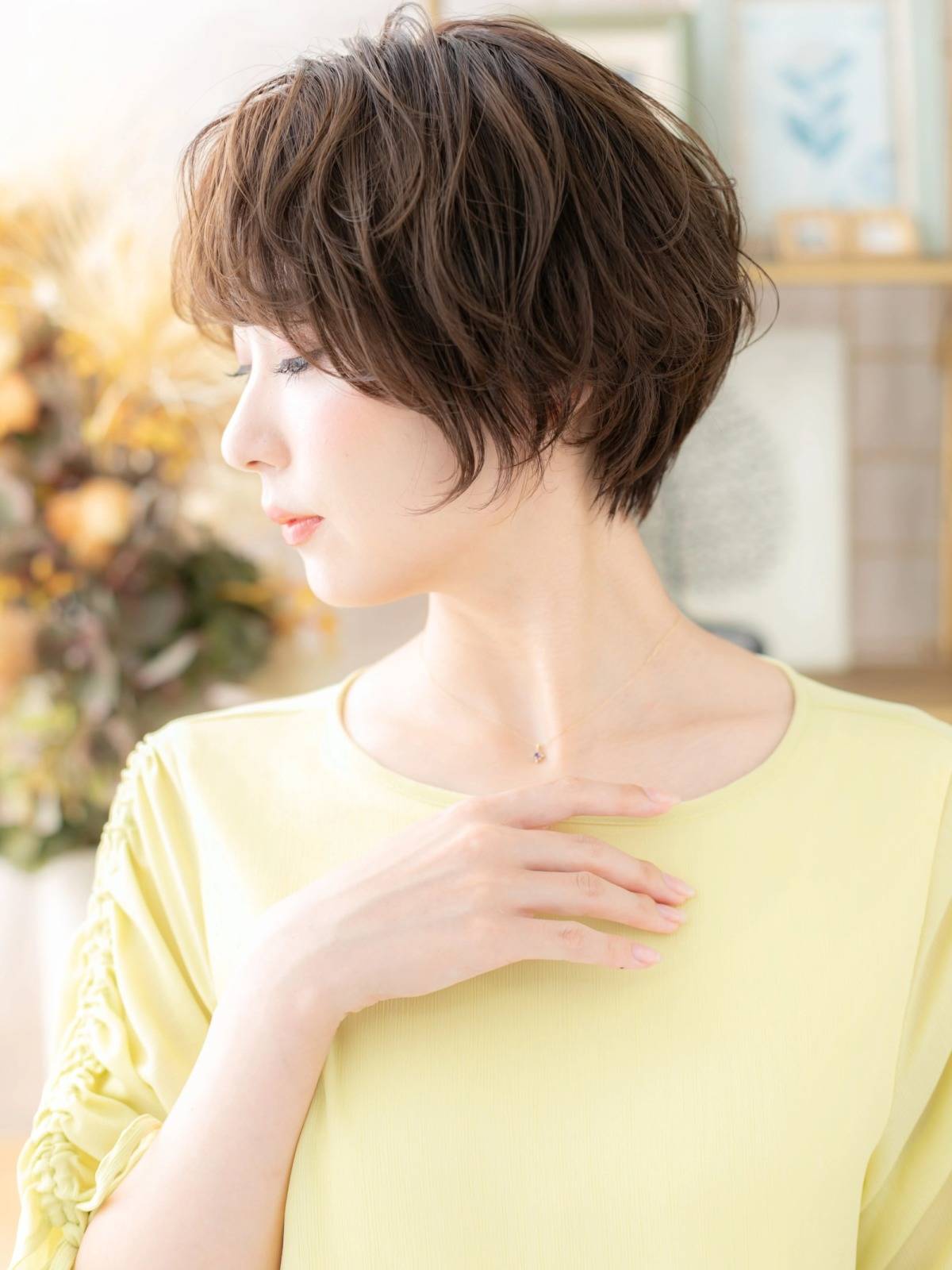 ほつれウェーブマッシュショート