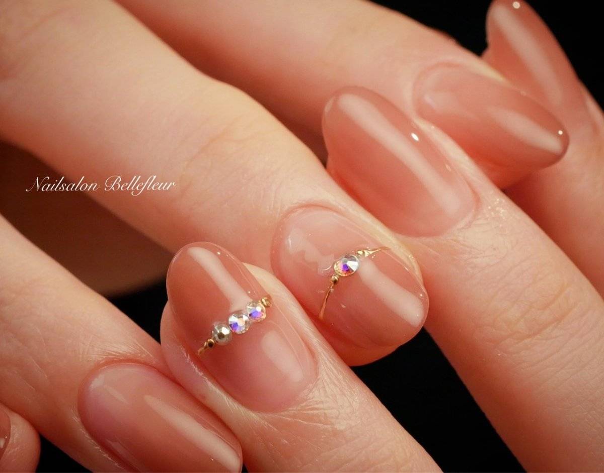 オレンジベージュネイル