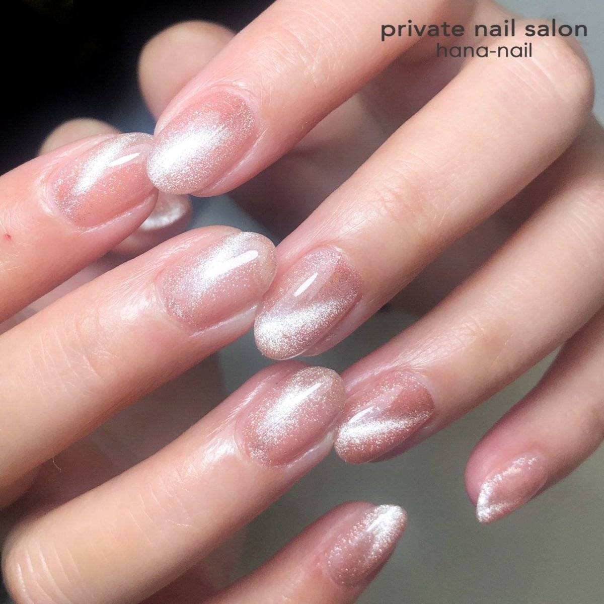 オレンジピンクネイル