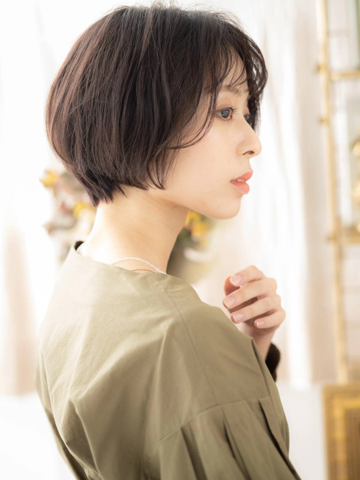 ミルクティアッシュのマッシュボブ